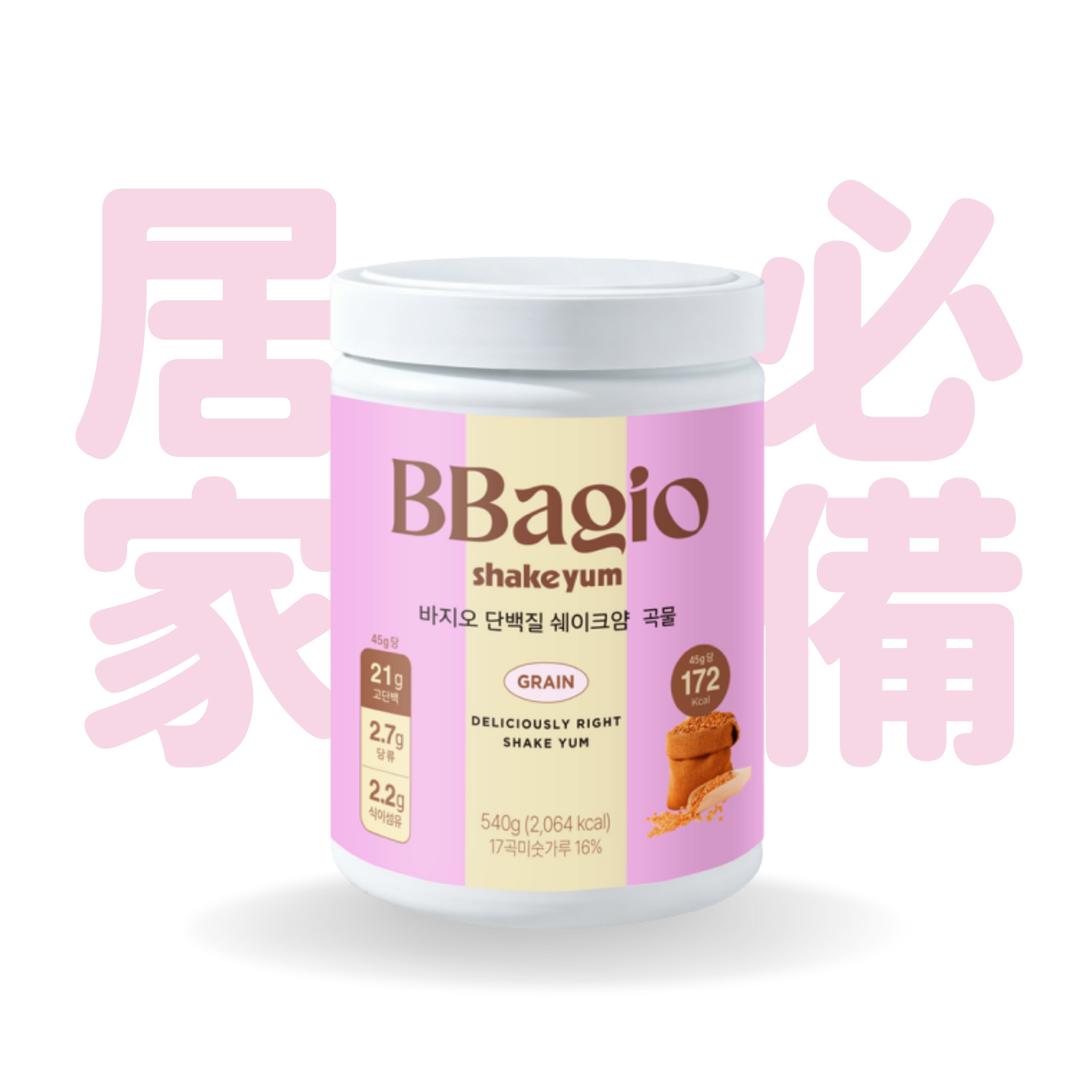 [預售] BBagio Protein ShakeYam 經典高蛋白代餐 (家庭罐裝) (抹茶 / 朱古力 / 玉米 / 穀物) 540g